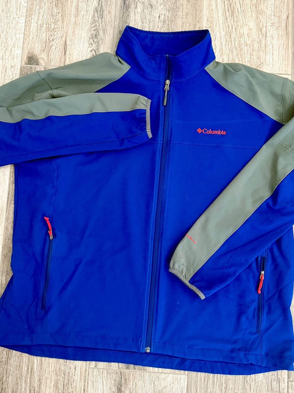 Columbia Royal Blue and Gray Softshell Jacket